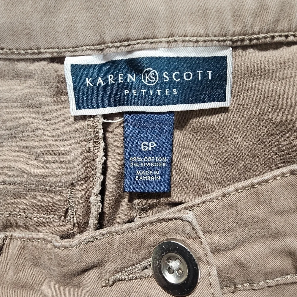 Karen Scott Tan Capri Pants Size 6P - Picture 3 of 5